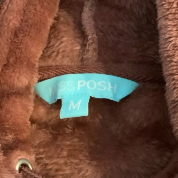 Miss Posh Soft Crop Lounge Active Wear Set Outfit Hoodie Shorts Medium - Picture 12 of 14